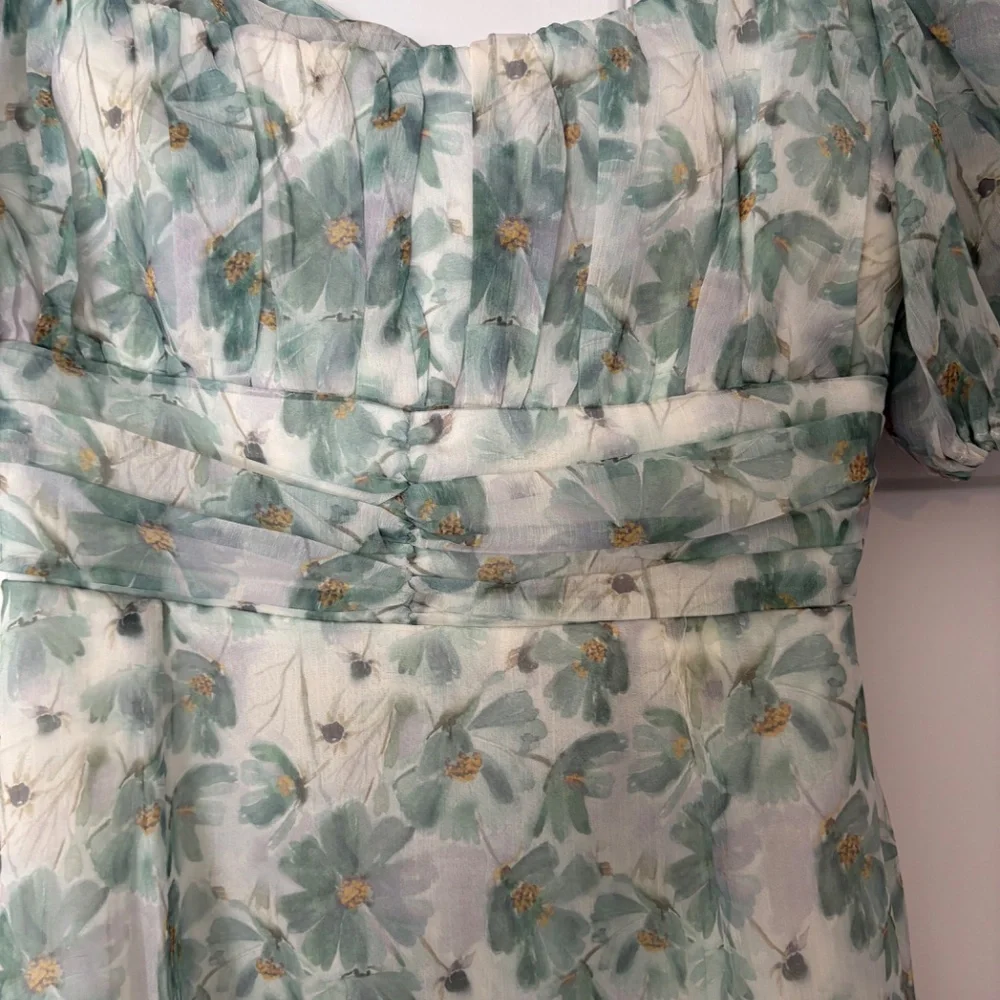 Selfie Leslie Green Floral Dress with Bow Back - Picture 3 of 6